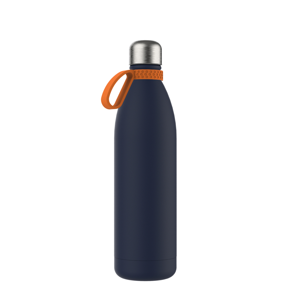 Thermotrinkflasche RETUMBLER-NIZZA XL - orange, marineblau, silber