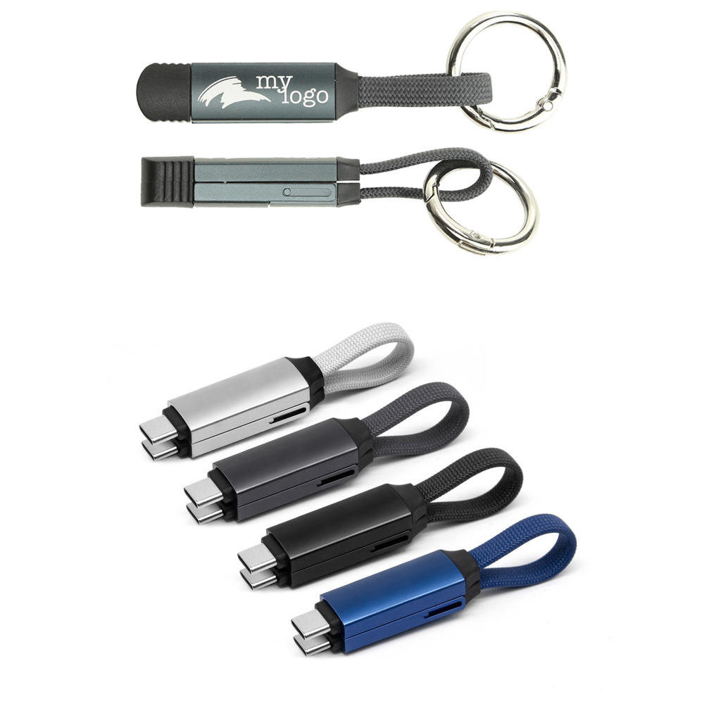 2 in 1 Alu Magnetisches Schlüsselanhänger Ladekabel