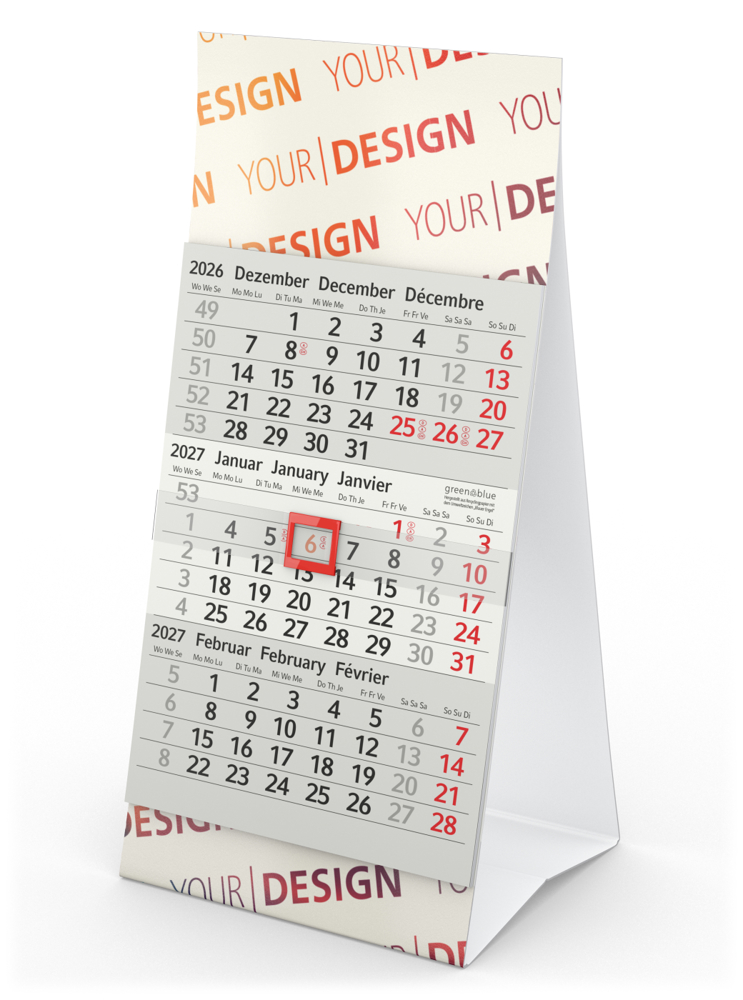 Tischkalender Mini 3 RECYCLING