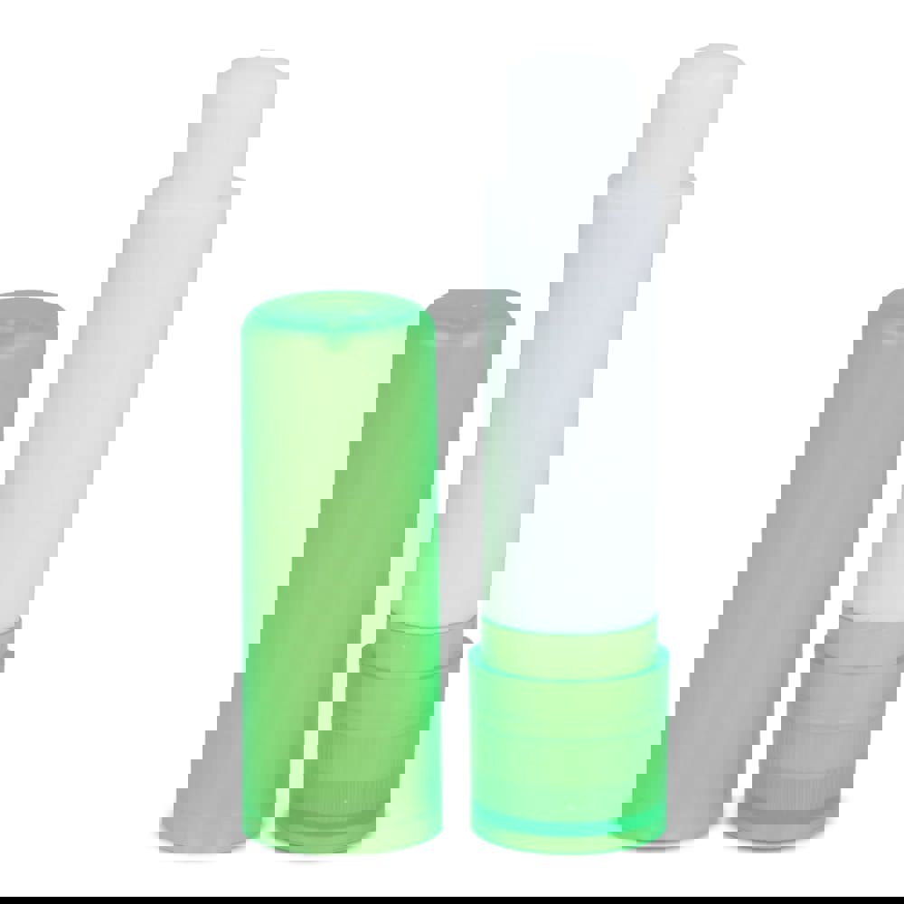 Klassischer Lippenpflegestift aus recycelten Materialien - Ecru / Grün