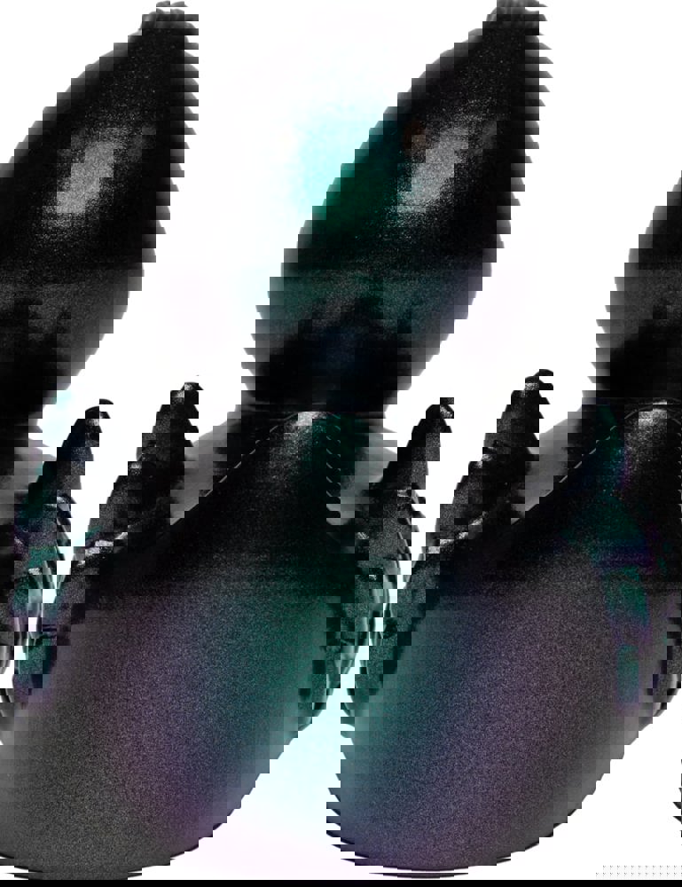 Quietsche-Ente, metallic/grün, 7,5 cm