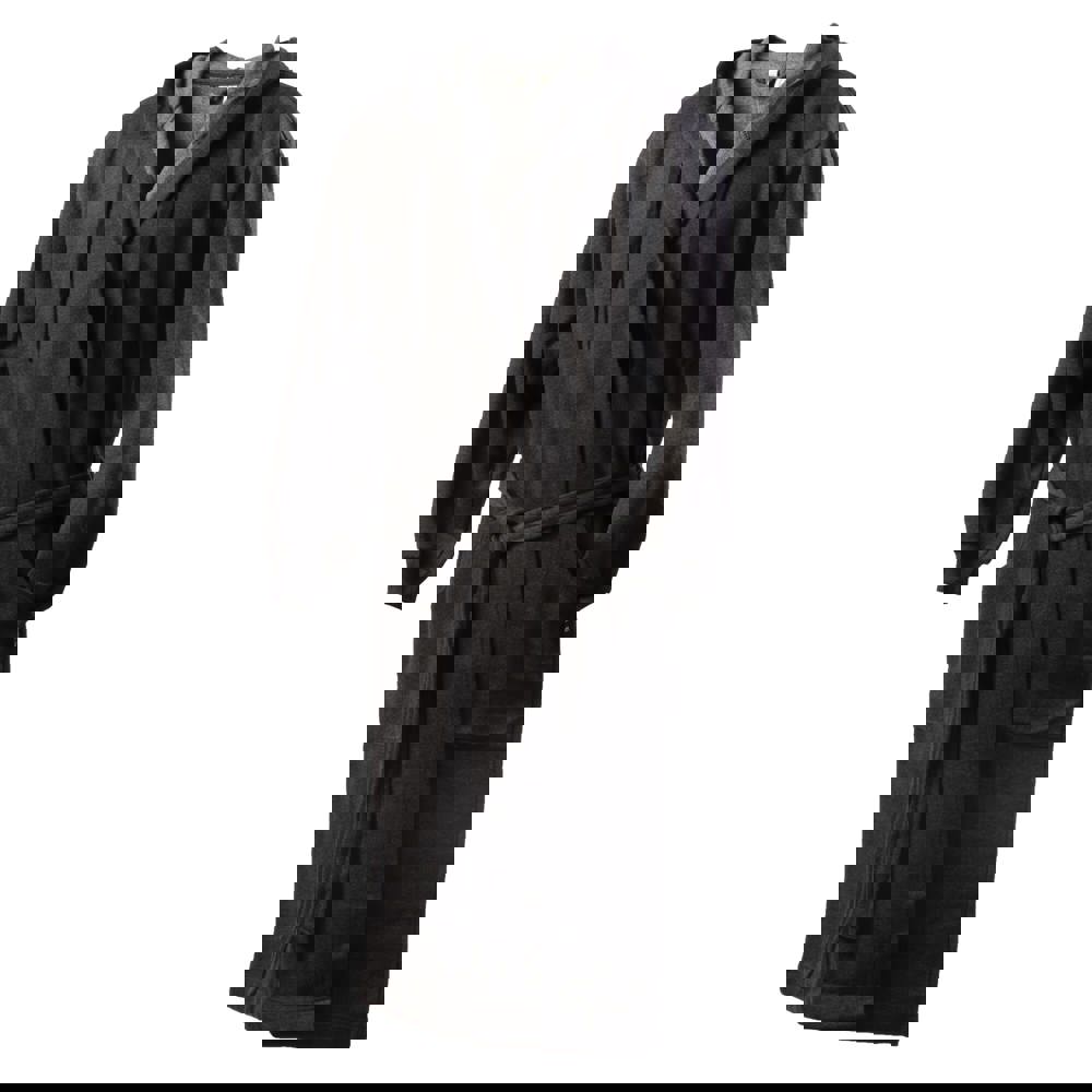 Kosta Linnewafveri Bademantel College L/XL - dunkelgrau