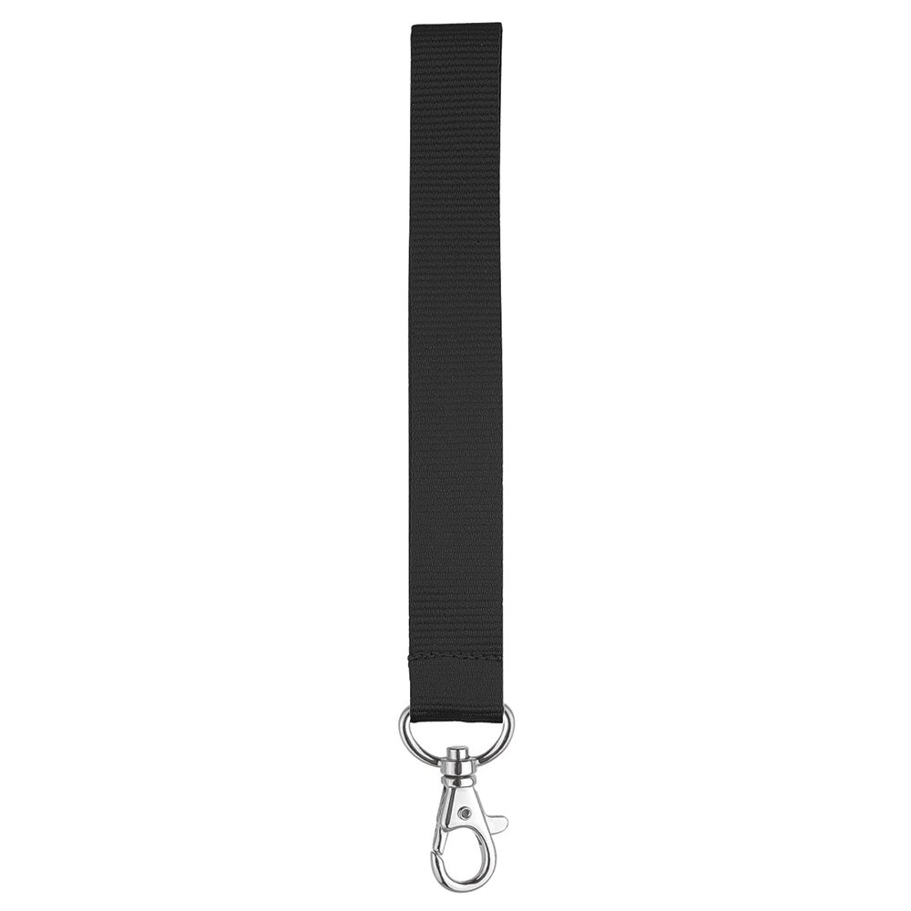 Kurz-Lanyard mit Standardkarabiner, - schwarz