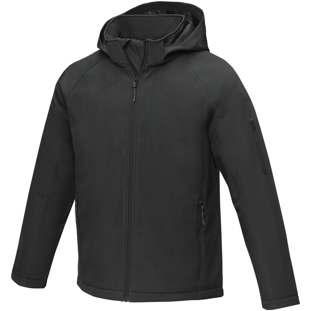 Notus wattierte Softshell Herrenjacke - schwarz