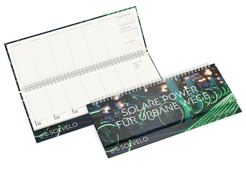 Tisch-Querkalender Compact RECYCLING, Hardcover Papier matt