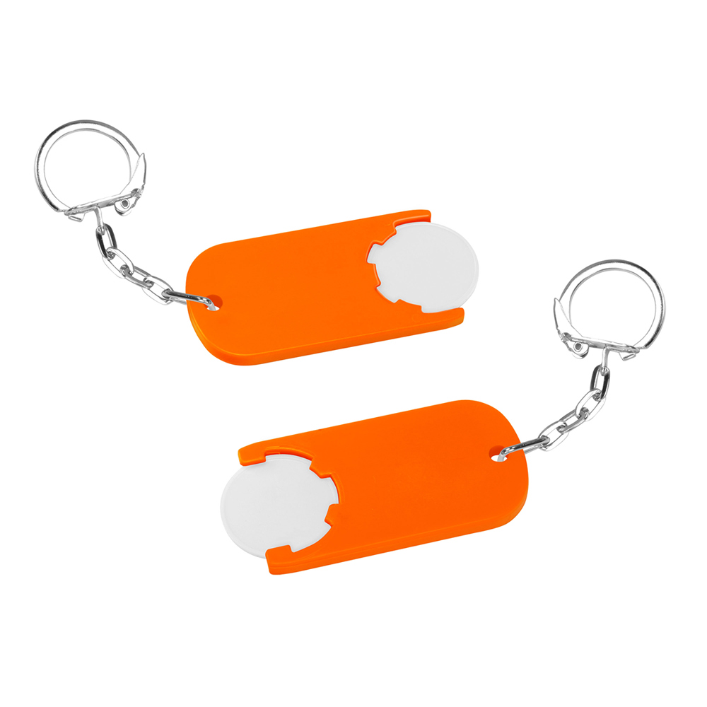 Chiphalter mit 1€-Chip "Alpha" - Weiß/Orange