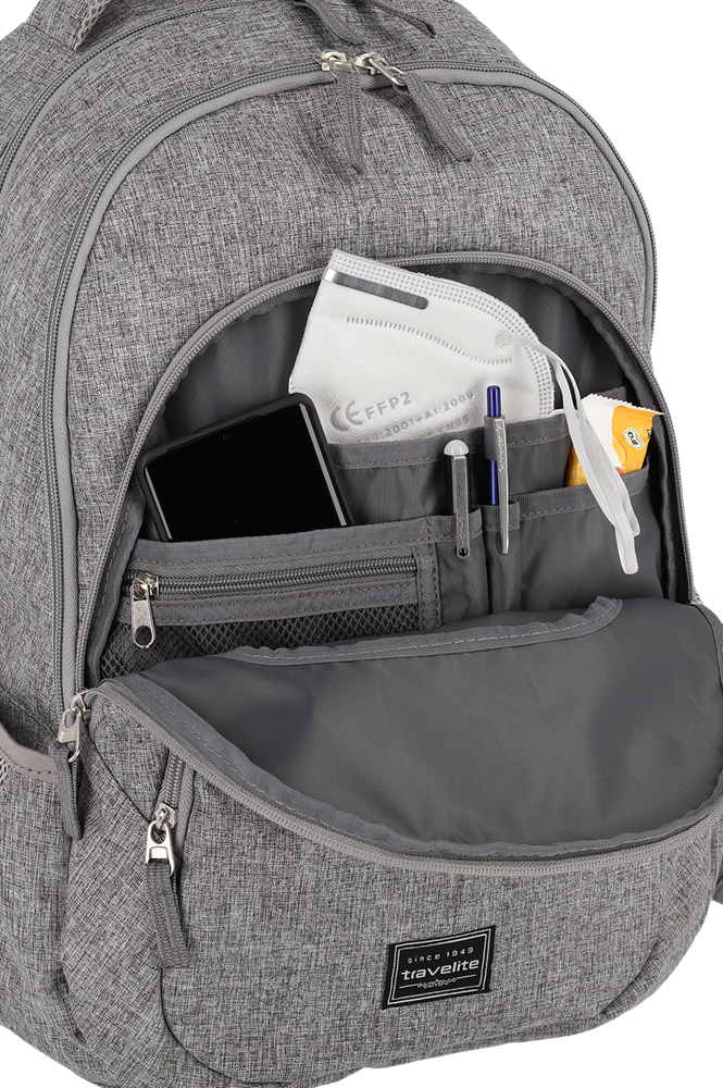 TRAVELITE BASICS Rucksack Melange, Hellgrau