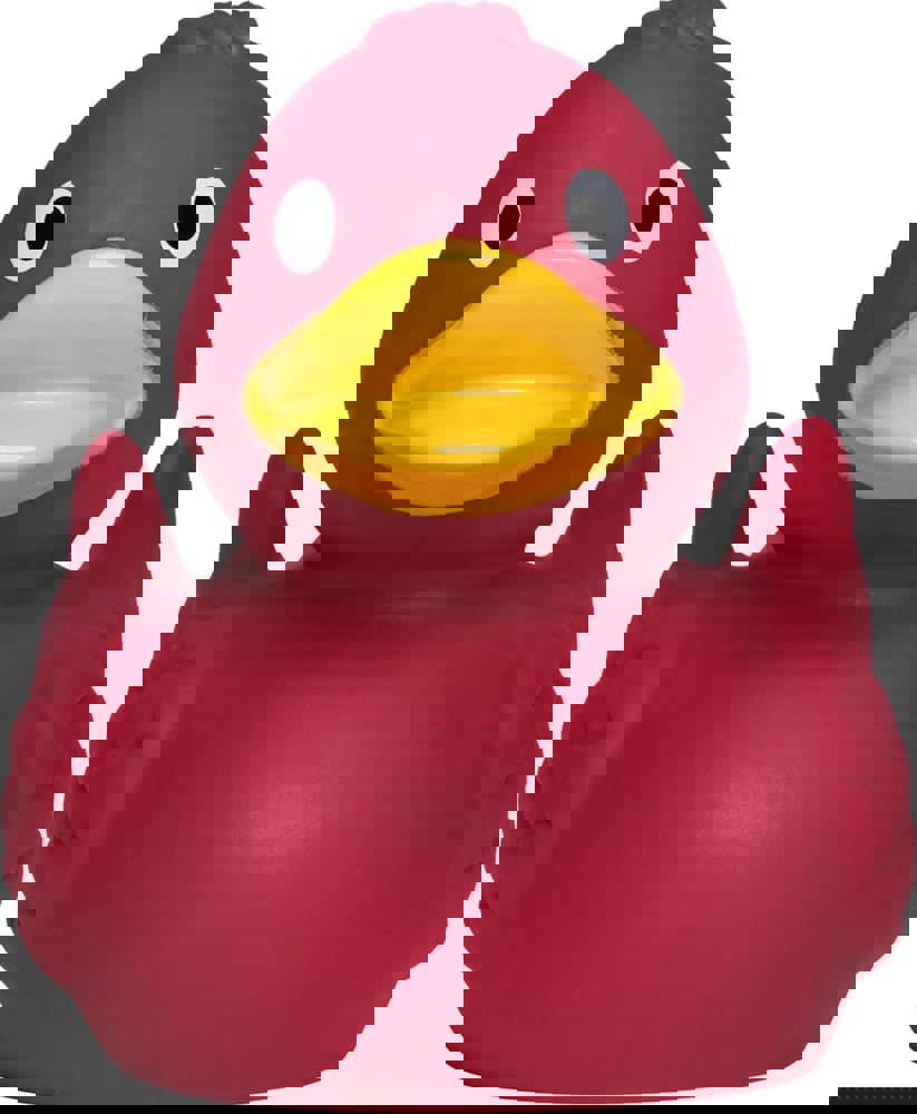 Quietsche-Ente, weinrot, 7,5 cm