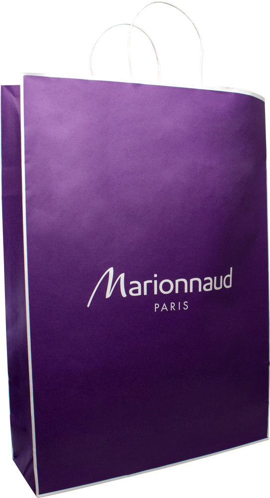 Tragetasche BASIC mit gedrehten Papierkordeln, 36 x 12 x 50 cm