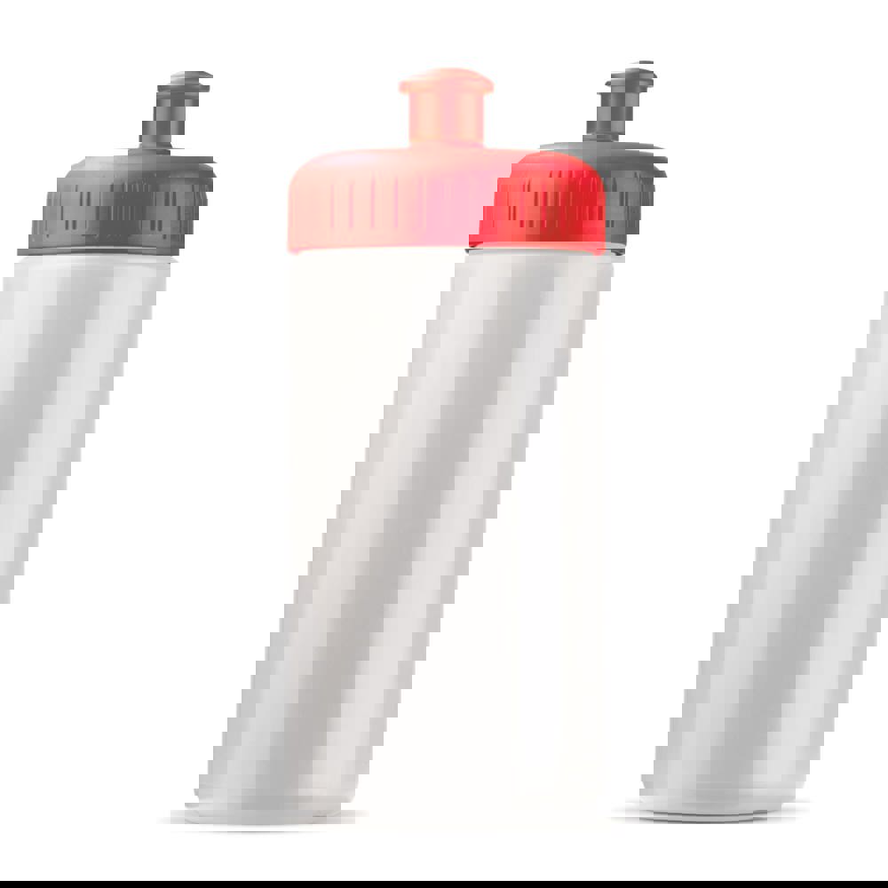 Sportflasche auf Biobasis 500ml basic - Weiss / Rot