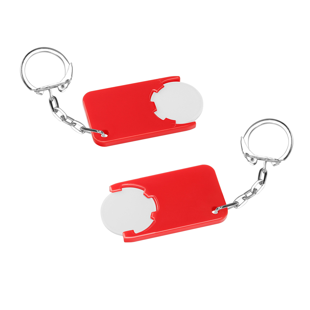 Chiphalter mit 1€-Chip "Beta" - Weiß/Rot