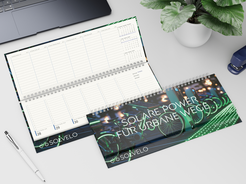 Tisch-Querkalender Compact RECYCLING, Hardcover Papier matt