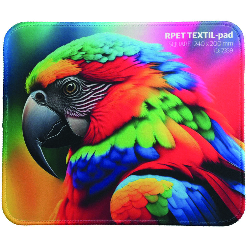 RPET TEXTIL-pad 200 x 240 x 2,5 mm weiß vernähte Kante