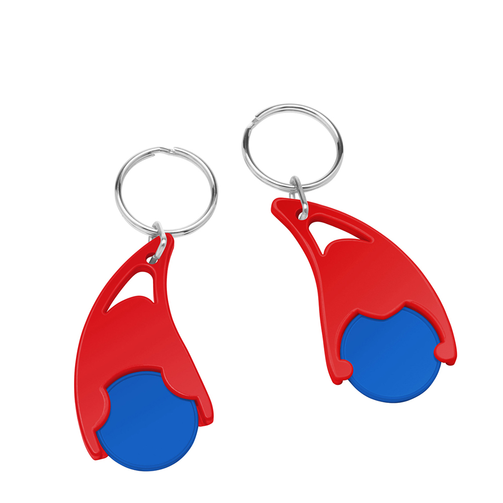 Chiphalter mit  1€-Chip "Epsilon" - blau/rot