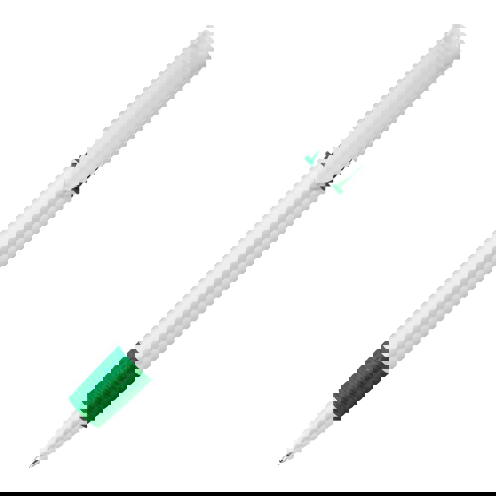 Kugelschreiber S40 Grip hardcolour - Weiss / Grün