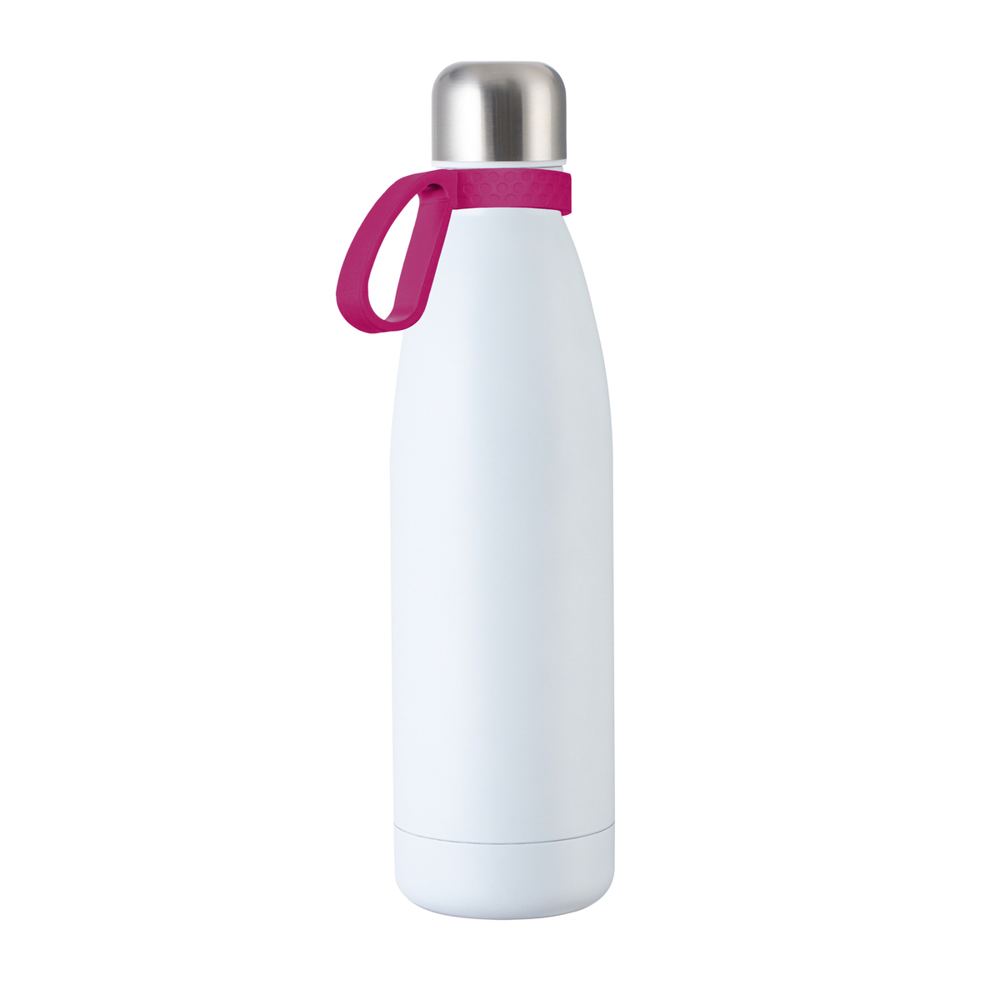 Trinkflasche RETUMBLER-myTOULON - magenta, weiß