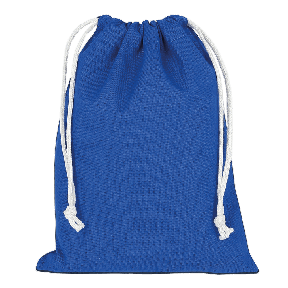 Baumwoll-Zuziehbeutel, OEKO-TEX®, 15 x 20 cm, ca. 140 g/m² - royalblau