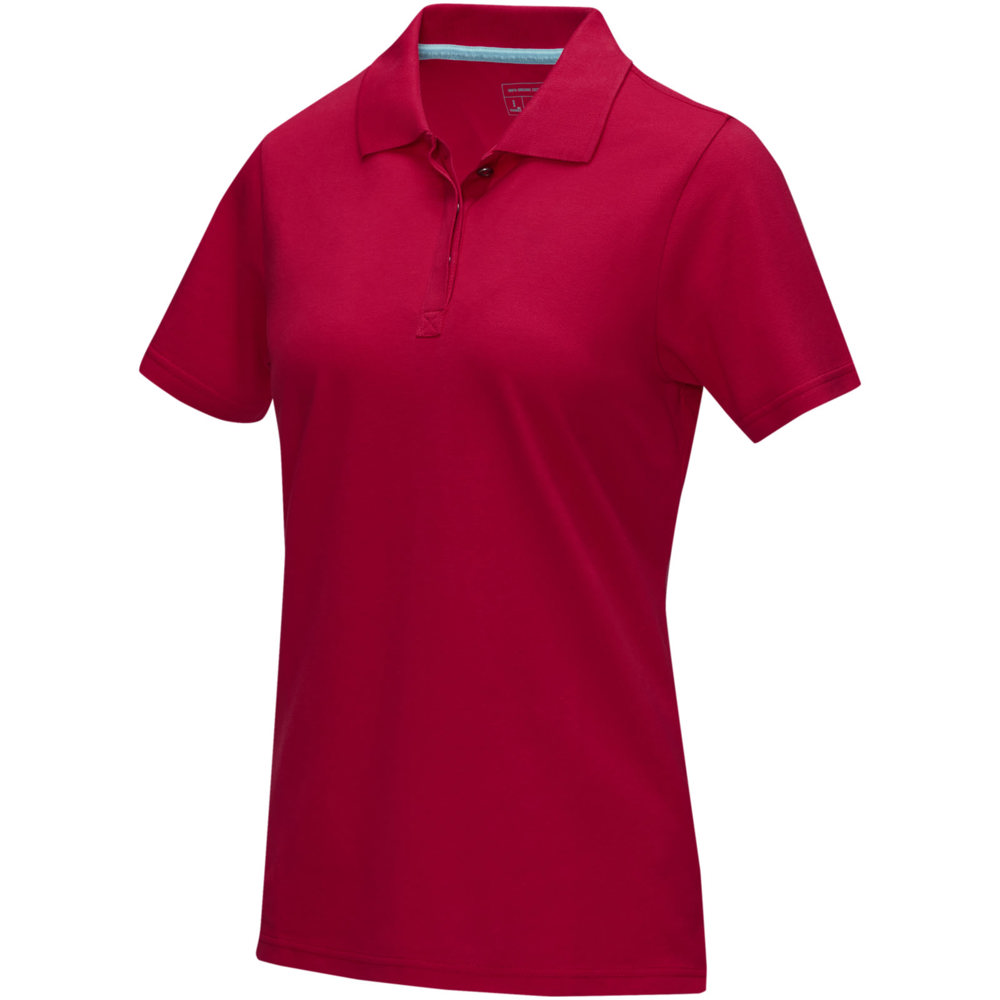 Graphite Poloshirt aus Bio-Baumwolle für Damen - rot