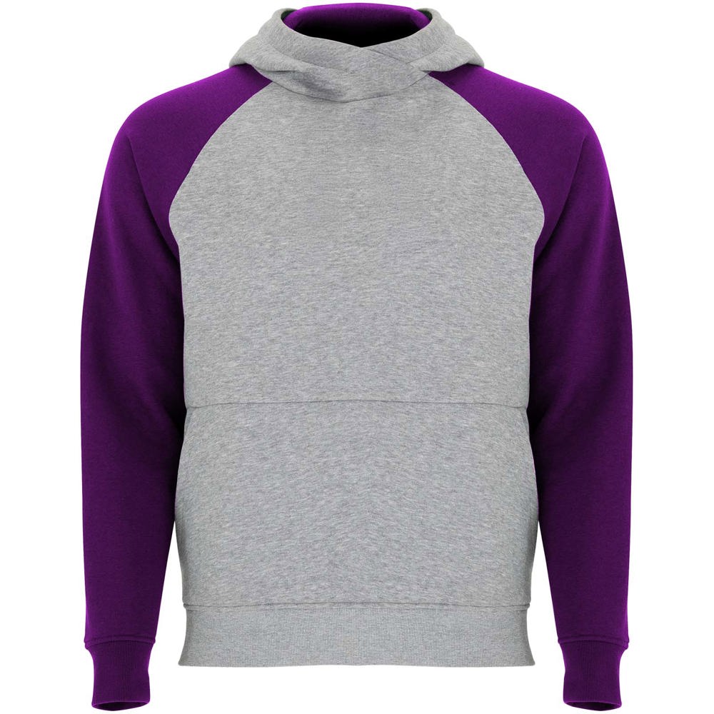 Badet zweifarbiger Kapuzenpullover für Kinder - heather grau, lila