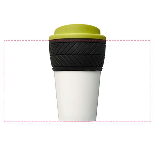 Brite-Americano® 350 ml Isolierbecher mit Schutzring Reifen-Design