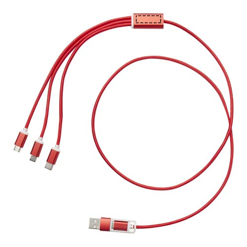 Versatile 5-in-1 Ladekabel aus recyceltem Aluminium