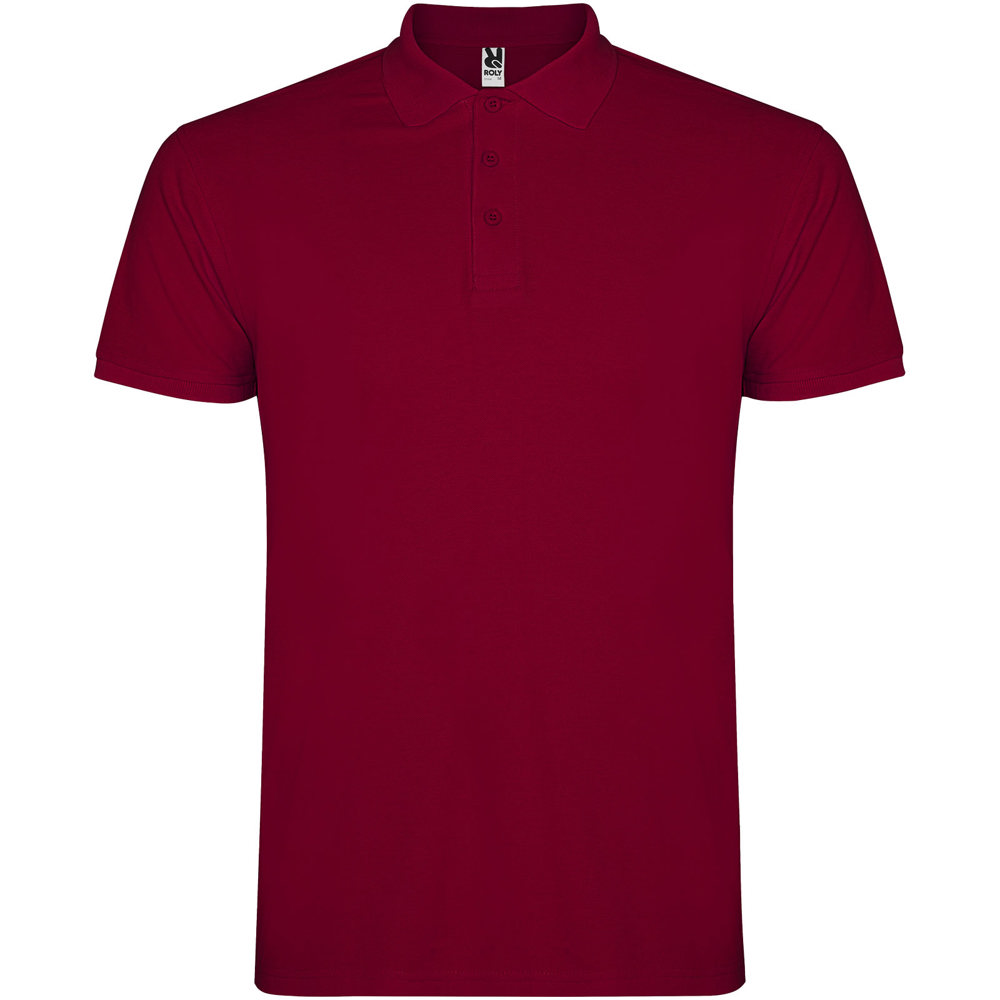 Star Poloshirt für Herren - granatrot