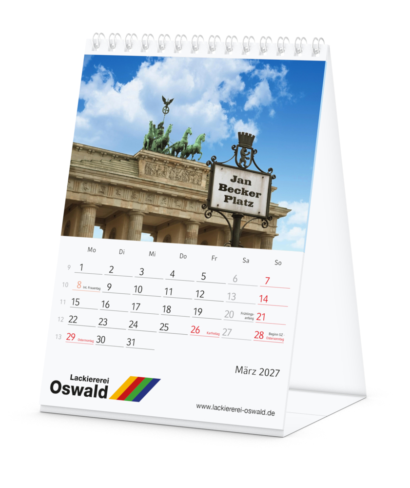 Personalisierter Bildkalender MagicPix Table Hoch Tischkalender hoch