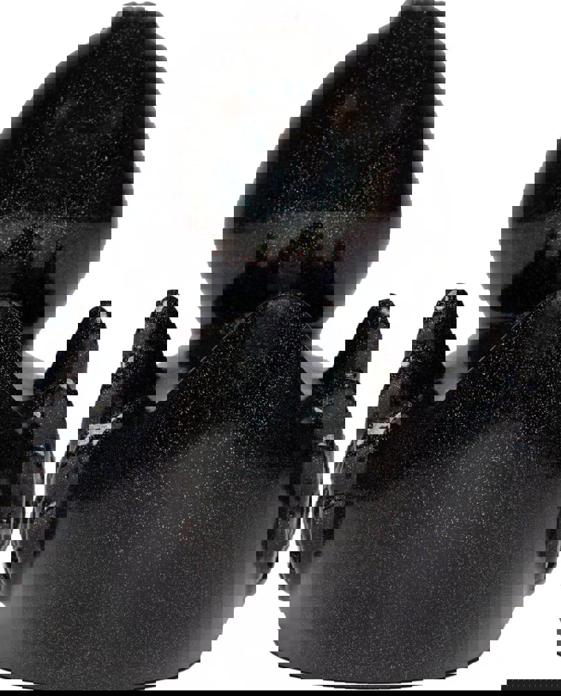 Quietsche-Ente, schwarz/glitzer, 7,5 cm