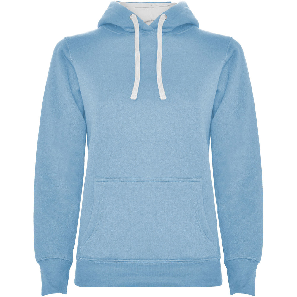 Urban Kapuzenpullover für Damen - himmelblau, weiss
