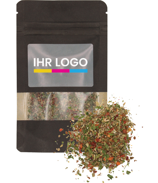 Schafskäse Grillgewürz verpackt im Doypack Beutel klein Schwarz