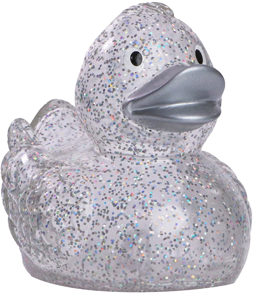 Quietsche-Ente - glitzer/silber