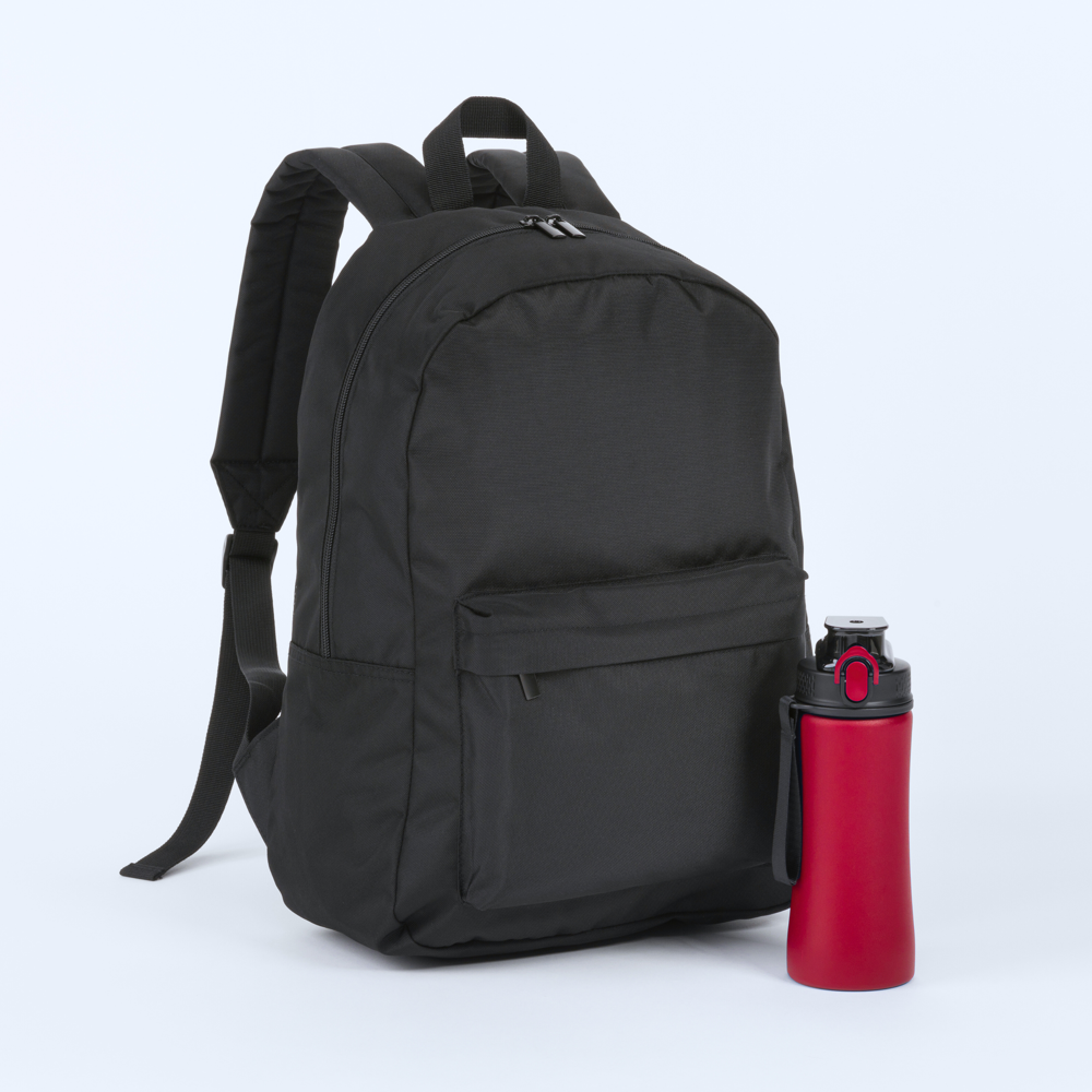 Primo Basic Set: Rucksack und Wasserflasche 550 ml - rot