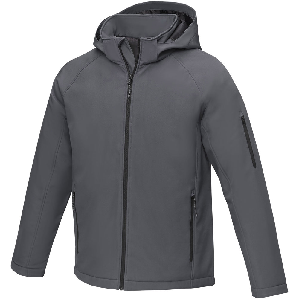 Notus wattierte Softshell Herrenjacke - storm grey
