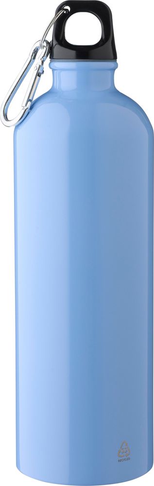 Recycelte einwandige Edelstahlflasche (750 ml) Emeric - Hellblau