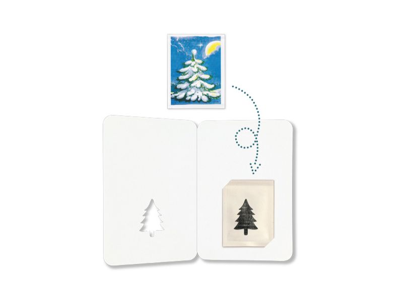 Weihnachtskarte mit Samentütchen