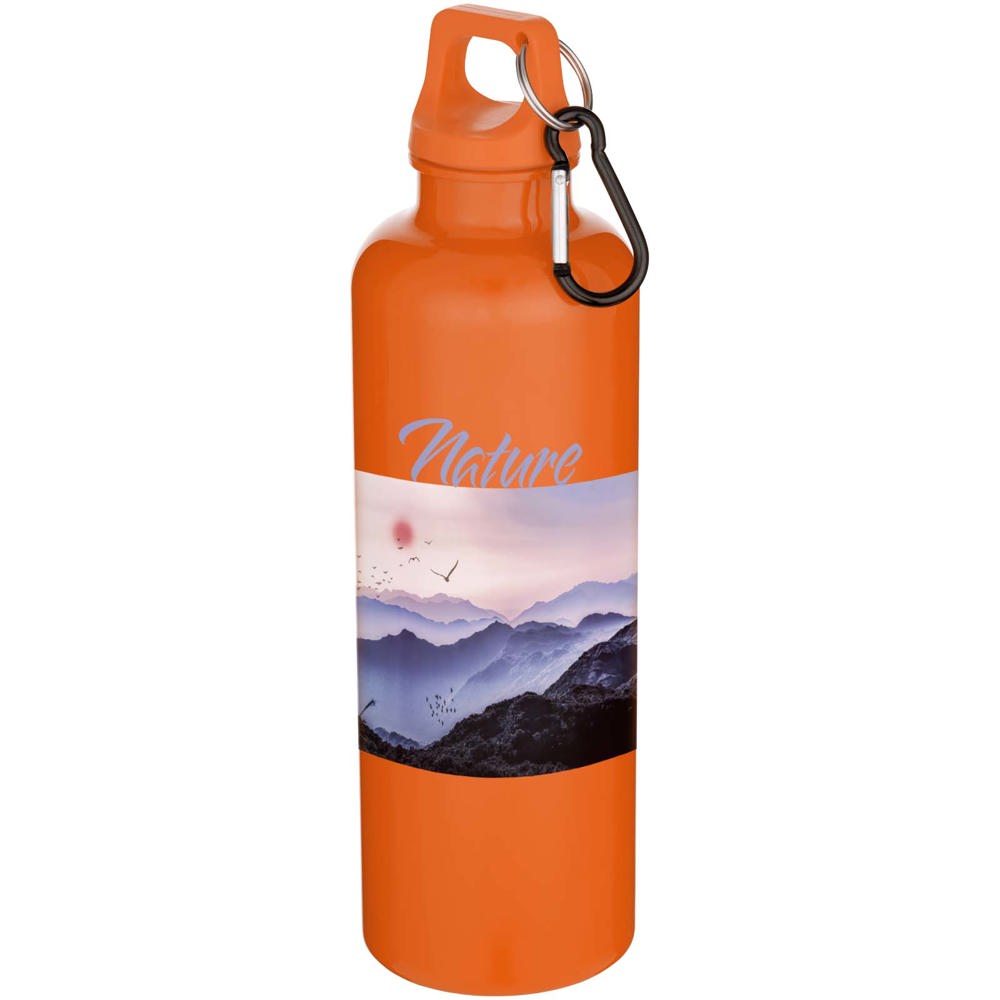 Oregon 750 ml einfarbige RS-zertifizierte Wasserflasche aus recyceltem Kunststoff mit Karabinerhaken  
