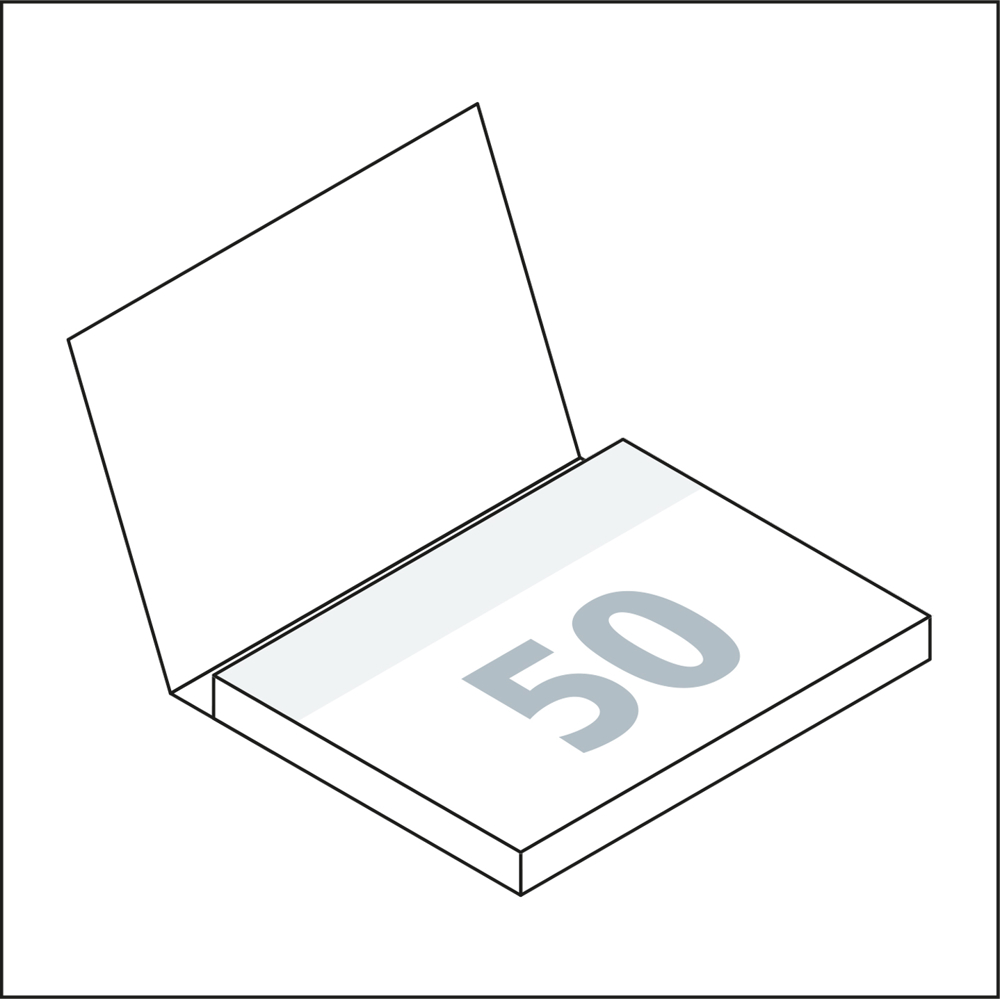 Haftnotizblock Cover Karton RECYCLING, 100 × 72 mm