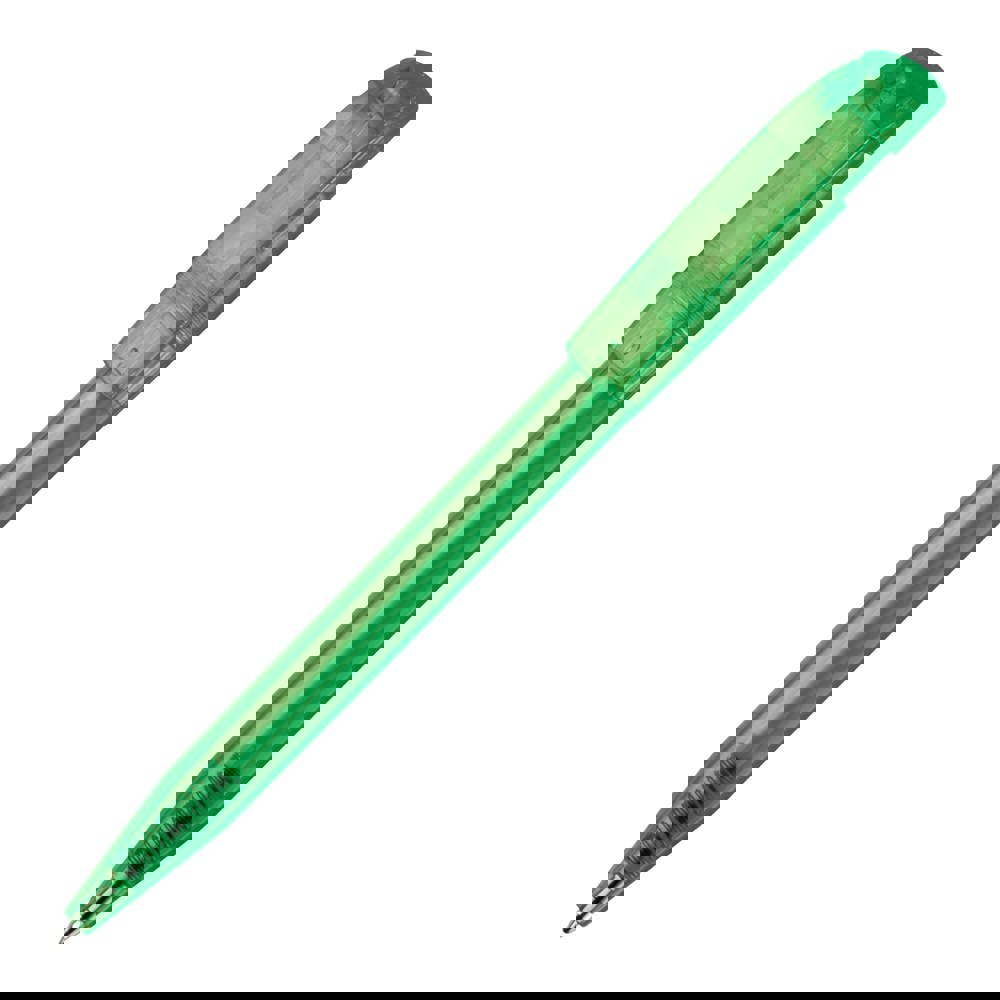 Kugelschreiber S45 Clear Transparent - Transparent / Grün