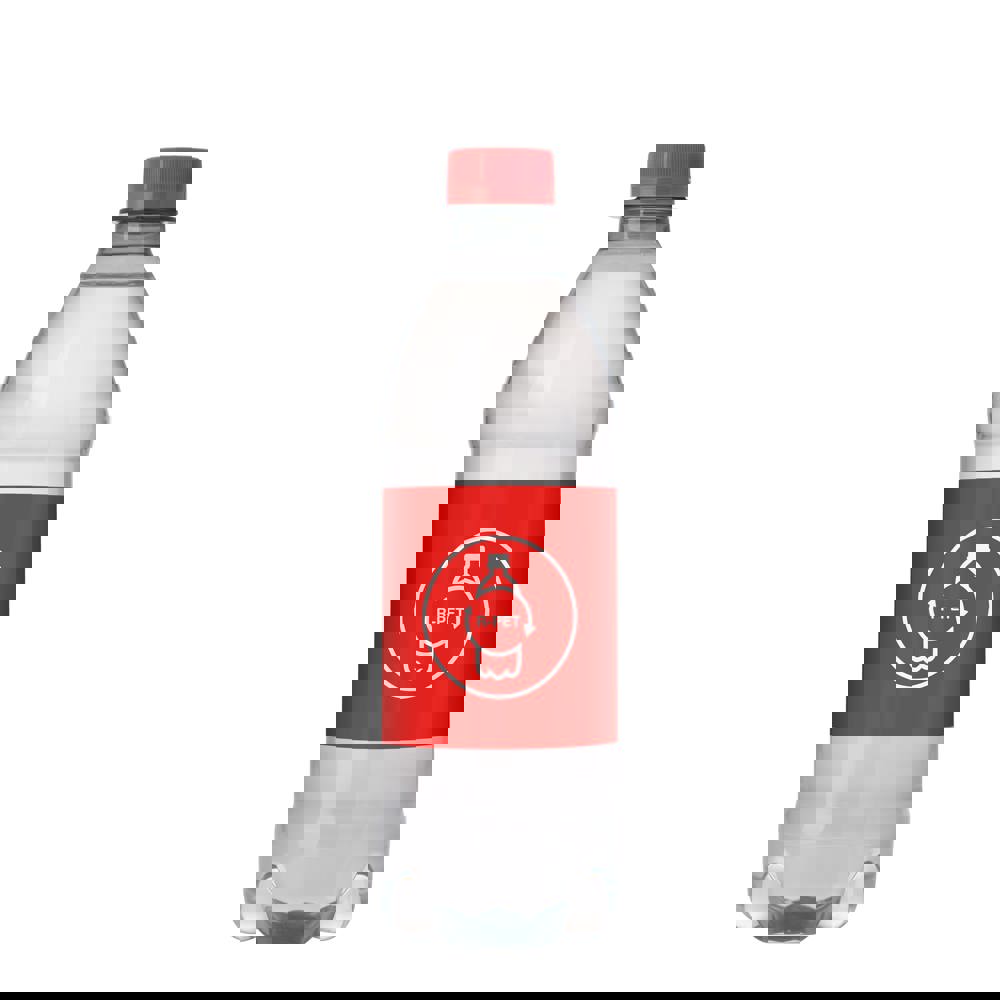 Quellwasser 500 ml mit Drehverschluß - Transparent/Rot