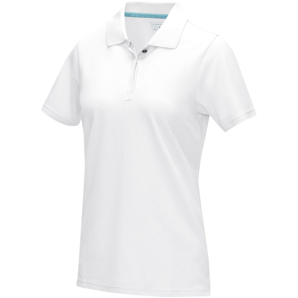Graphite Poloshirt aus Bio-Baumwolle für Damen - weiss