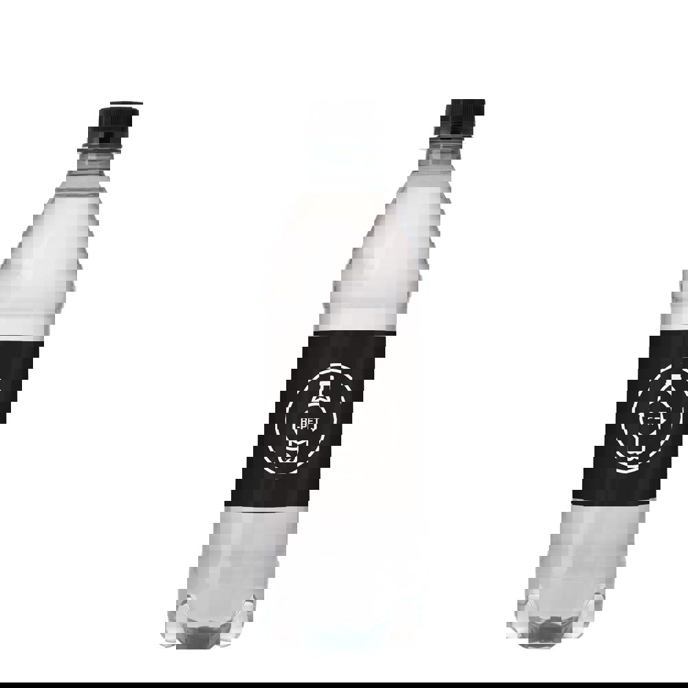 Quellwasser 500 ml mit Drehverschluß - Transparent/Schwarz