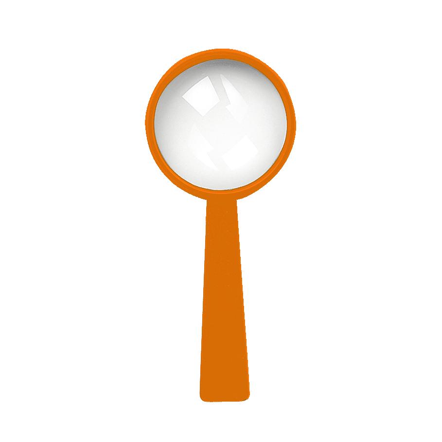 Stiellupe "Handle 4 x" - standard-orange