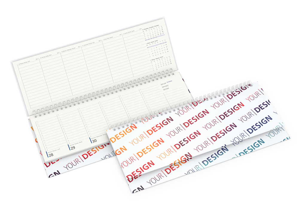 Tisch-Querkalender Compact RECYCLING, Hardcover Papier matt