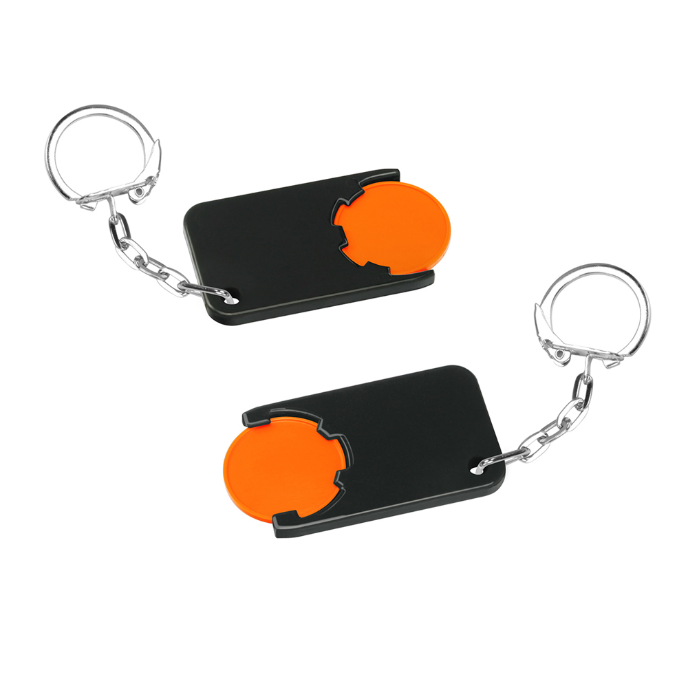 Chiphalter mit 1€-Chip "Beta" - orange/schwarz