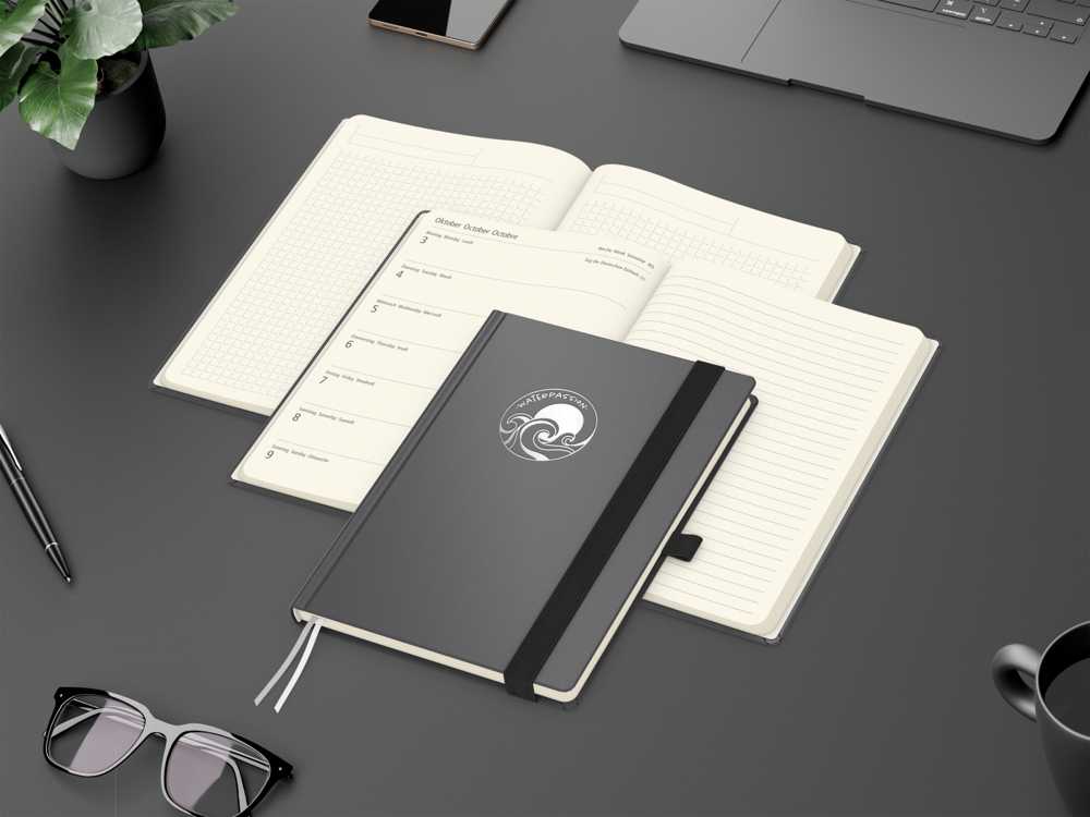 Wochenkalender links + Notizen rechts Vision-Hybrid, Silberprägung