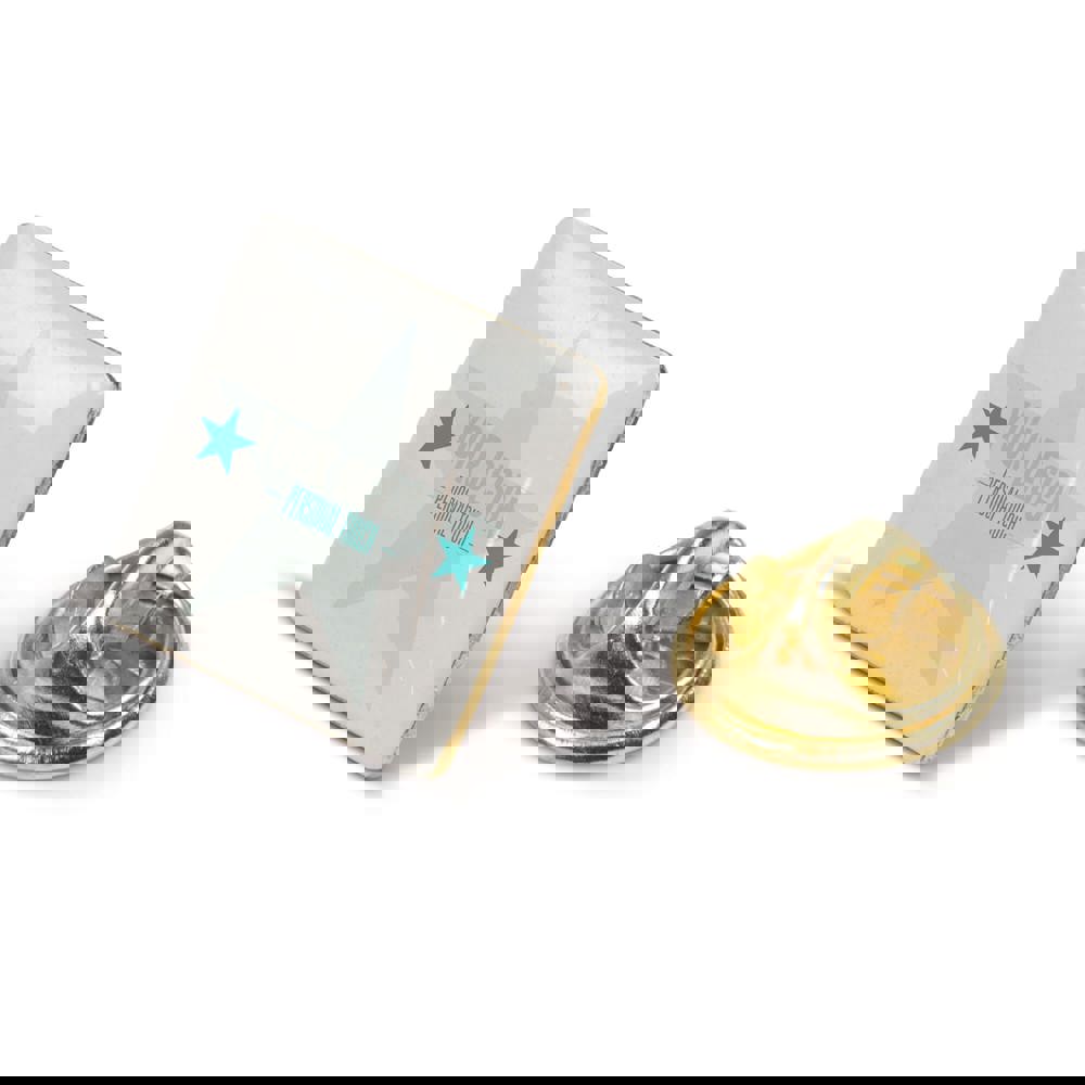 Metall Pin, quadratisch 15x15mm