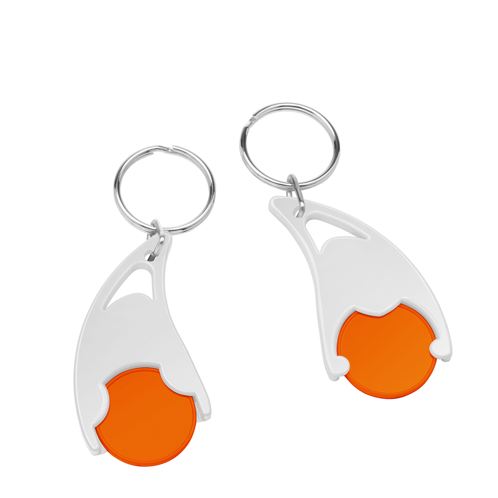 Chiphalter mit  1€-Chip "Epsilon" - Orange/Weiß