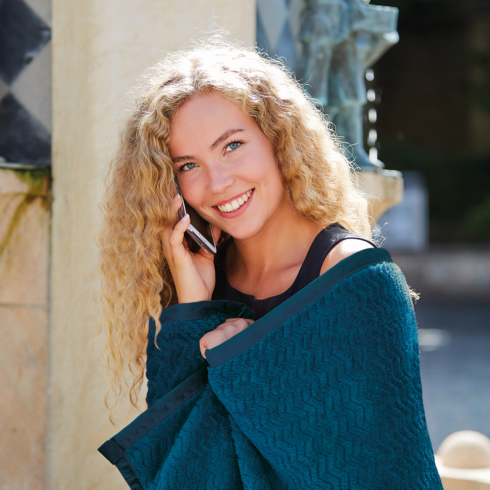 Memphis-Stola - marineblau