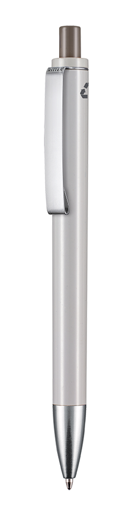 Kugelschreiber EXOS RECYCLED - grau recycled/sienna