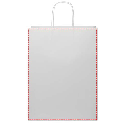 Kraftpapiertasche 120 g/m² mit gedrehten Griffen – 31 × 12 × 41 cm